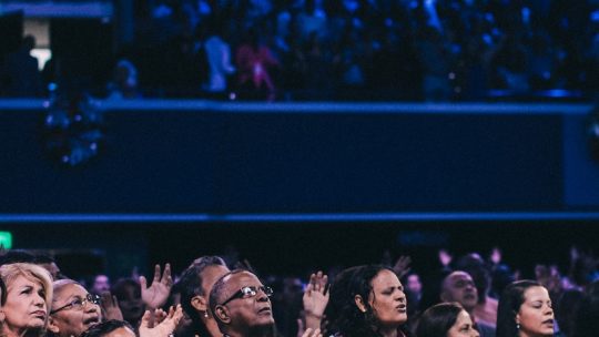 Group of People in Stadium