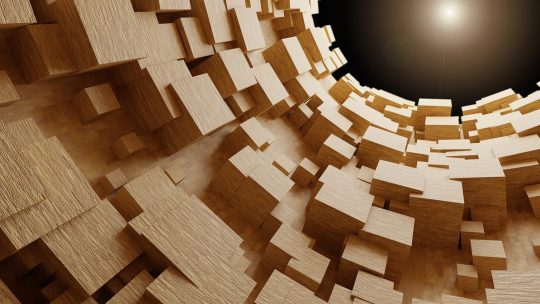 cubes, wood, tube