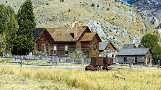 bannack church and other buildings, montana, bannack