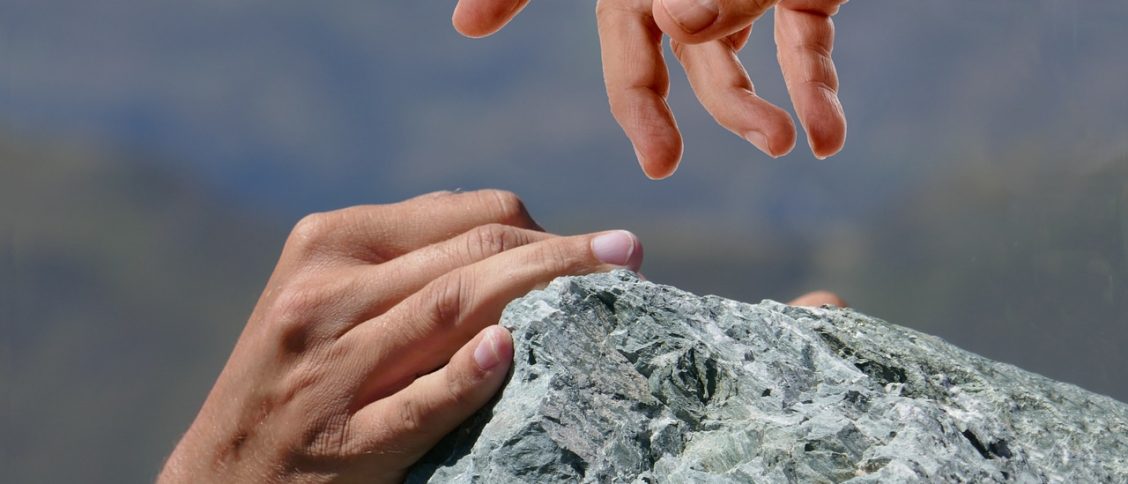 helping, hands, climbing