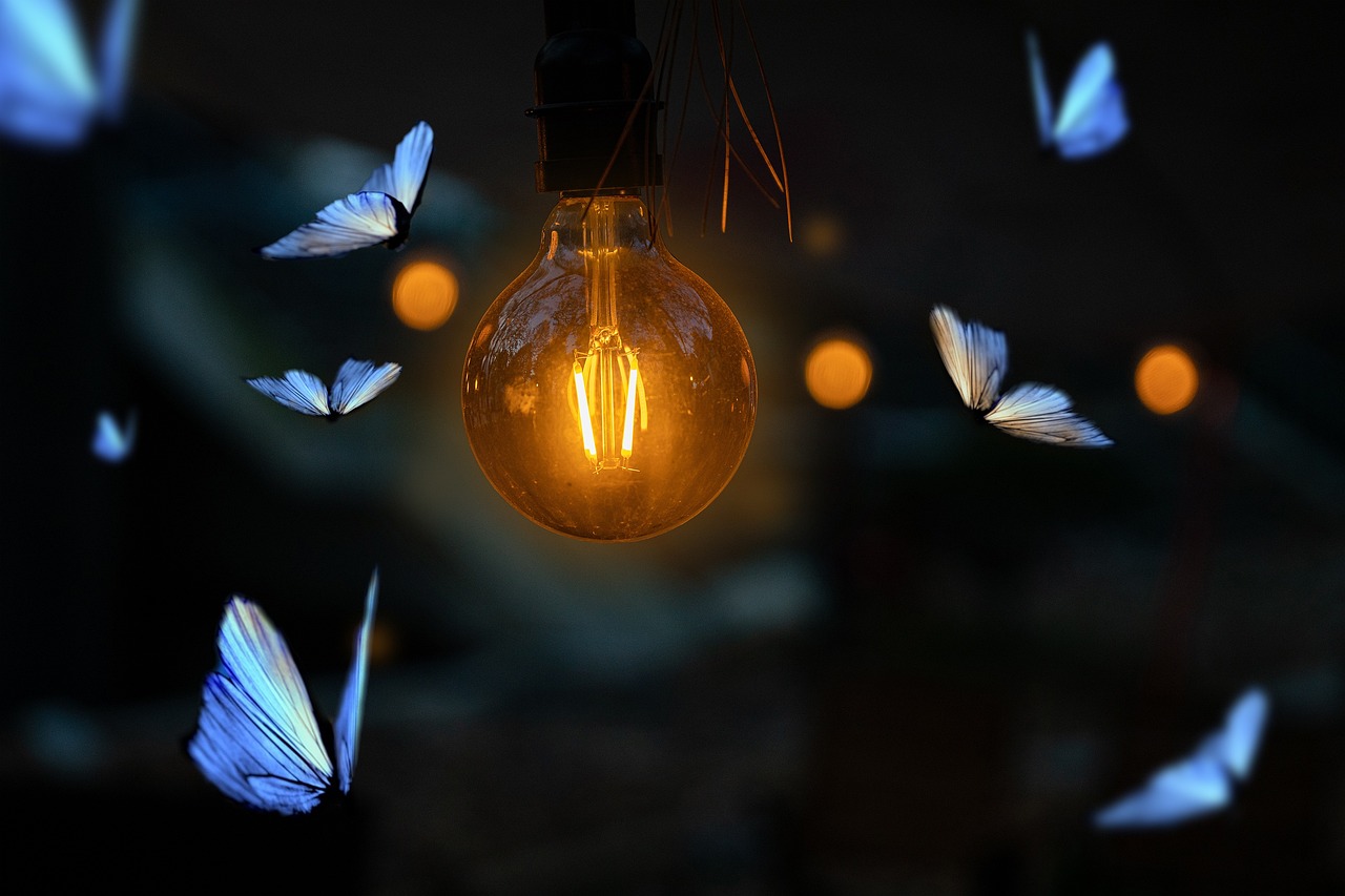 buttlefly, light, blue
