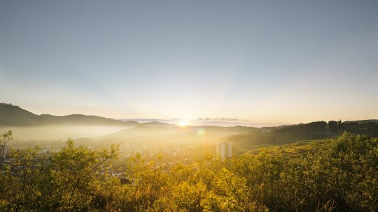 sunrise, rays, landscape